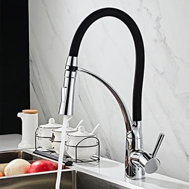 Imagem de Torneira Gourmet Monocomando Flexível Preta Ducha Slim