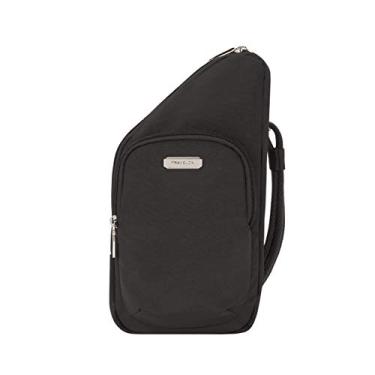 Imagem de Travelon Bolsa tiracolo compacta antirroubo Essentials, Mala a tiracolo, Preto, Compact Crossbody
