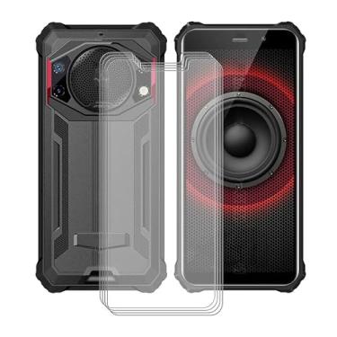 Imagem de YQINHHME Película protetora de vidro temperado Fossibot F101 Pro, [4 unidades] Película protetora de dureza 9H para Fossibot F101 Pro (5,4 polegadas), alta transparência, antiarranhões, sem bolhas