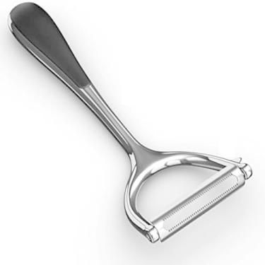 Imagem de Descascador em Y vegetal Julienne giratório – Lâmina de aço inoxidável fatia maçãs batata cenoura pepino frutas e vegetais na cozinha – aderência antiderrapante e pode ir à lava-louças em barra cítrica descascando coquetéis da Cave Tools