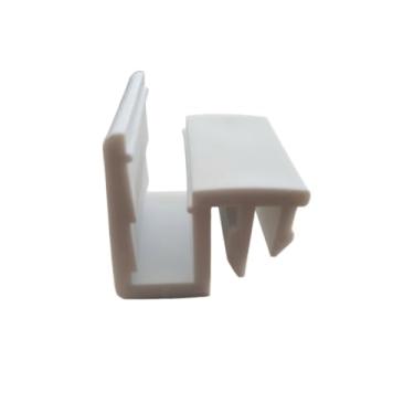 Imagem de Suporte Guia Deslizante Para Trilho Porta Box De Vidro Temperado (Branco)