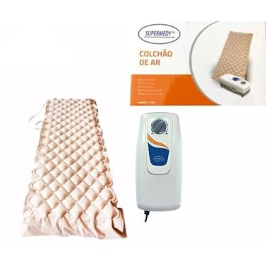 Imagem de SUPERMEDY Colchão Pneumático Air Plus 130kg Anti Escaras 110V - Bege - Tamanho Rainha - Pneumático Hospitalar e Domiciliar