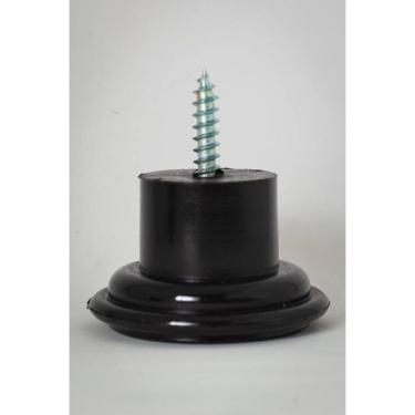 Imagem de Pé Para Sofá 3,5cm Preto Redondo Kit 8 unidades