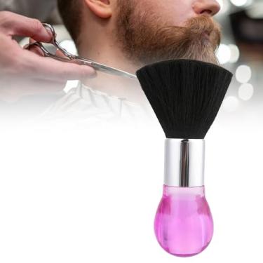 Imagem de Escova de pó para cabelo, escova profissional para o pescoço, escova de limpeza para o pescoço, escova de limpeza confortável para o pescoço, escova de cabelo limpa para o cabelo, ferramenta de espanador de pescoço para barbeiro (rosa)