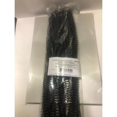 Imagem de Kit p/Encadernação A4 25 CAPA TRANSPARENTE LINE + 25 CAPA PRETO COURO + 25 ESPIRAIS 12 mm PRETO