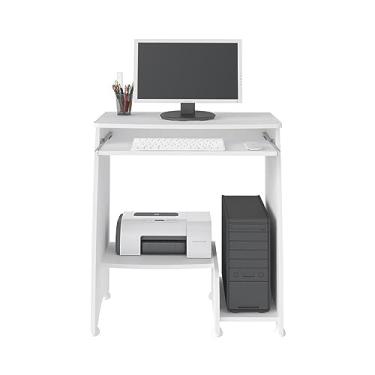 Imagem de Mesa para Computador com prateleira retrátil PIXEL cor Branco - Artely