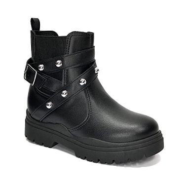 Imagem de Bota Molekinha Feminina Infantil Coturno Elastic Casual Cor:Preto;Tamanho:29