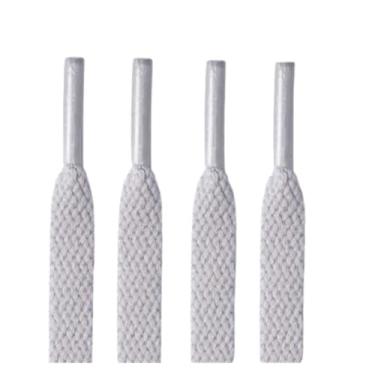 Imagem de Flat Engrossar Cor Doces Crianças Sapato Cadarços Tênis De Basquete Vela Sapato Cadarços Acessório De Sapato(Light gray,60cm)
