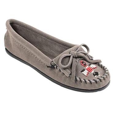 Imagem de Minnetonka Mocassin feminino Thunderbird II, Camurça cinza, 37