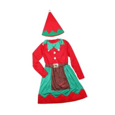 Imagem de YIJU Conjunto de fantasias de Natal, fantasias engraçadas para lembrancinhas de festa, festival infantil, Girls M
