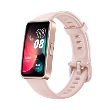 Imagem de Smartband HUAWEI Band 8, Design Ultra-fino, 14 dias de duração da bateria,Bateria completa em apenas 45 mins, TruSleepTM 3.0, respostas rápidas de mensagens, compatível com iOS e Android, Rosa