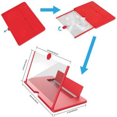 Imagem de Amplificador de Tela para Celular com Suporte Zoom Lupa 3D - Vi Mult S