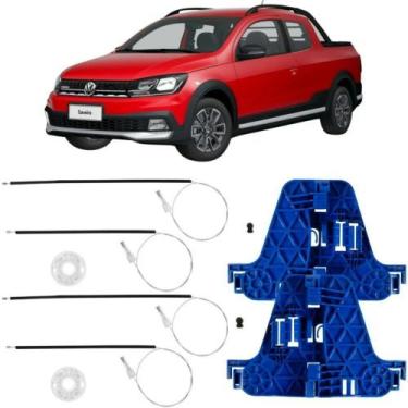 Imagem de 2 Reparo P/Máquina Vidro Elétrico da Saveiro G5 G6 E Gol 2 portas Dire