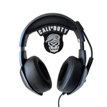 Imagem de Suporte De Parede Headset call of duty Com Fita Dupla Face Preto - Mas