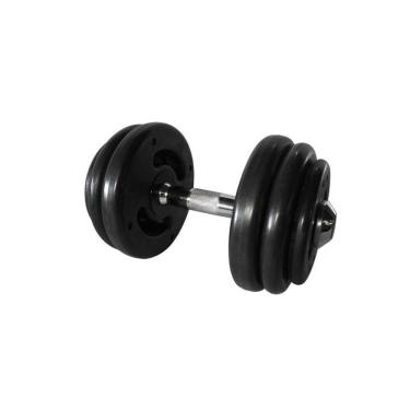 Imagem de Dumbbell Injetado com Pegada Cromada Academia Fitness 20kg
