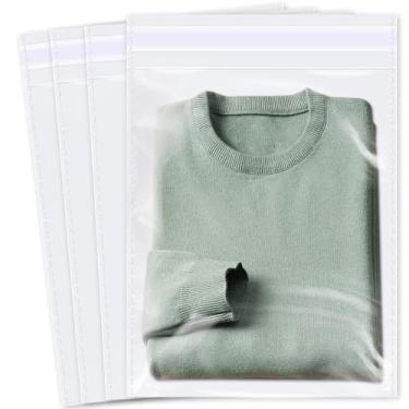 Imagem de iMailer - 500 peças - Sacos de celofane de plástico transparente de 30,5 cm x 45,7 cm - Sacos de poliéster para violoncelo autovedáveis para impressões, fotos, documentos, roupas, camisetas