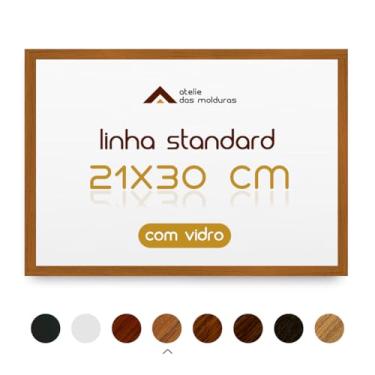Imagem de Moldura A4 21x30 para Diploma Foto Certificado Diploma com Vidro (Caramelo, 2 cm)