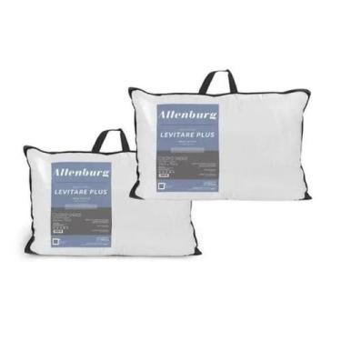 Imagem de Kit 2 Travessseiros Extra Macio Levitare Altenburg 50cm x 70cm Percal 