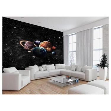 Imagem de Papel De Parede 3D Espaço Estrelas Planetas 3,5M Nsp176 - Você Decora