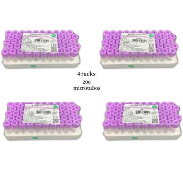 Imagem de Kit Microtubo Coleta De Sangue Tubo Edta 0,5ml Com 200 Unidades - LABO