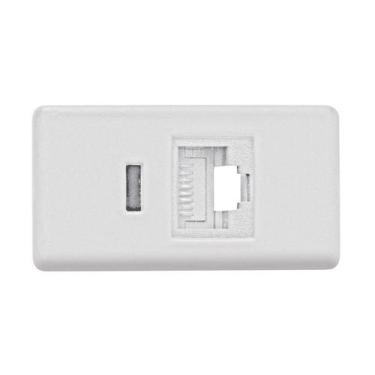 Imagem de Módulo Tomada RJ45 CAT.6 Branco Tramontina, Branco
