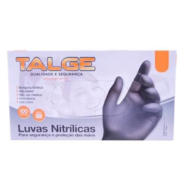 Imagem de Luva Nitrílica Sem Pó Tamanho G 50 Pares Preta Talge