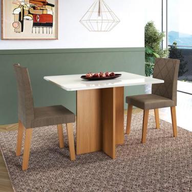 Imagem de Mesa de Jantar 2 Lugares Florida 10083.6 Tecido Cacau - Indekes - Indé