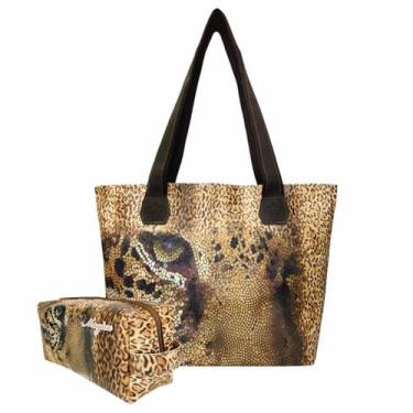 Imagem de Bolsa Feminina e Necessaire Onça Magicc Bolsas