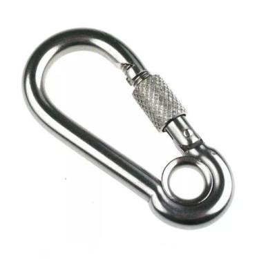 Imagem de Mosquetão Engate Rápido Inox 316 C/ Olhal + Trava 7x70 - Noster Náutic