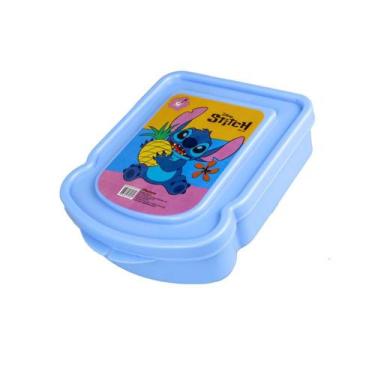 Imagem de Porta Lanche Sanduicheira Stitch Disney Infantil  - PLASDURAN, AZUL