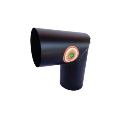 Imagem de Joelho Para Tubo De Chaminé Preto Diâmetro 10cm - Brassol