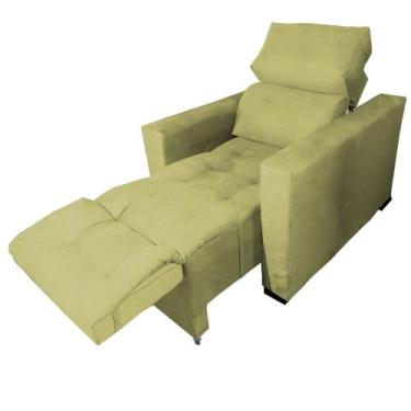 Imagem de Poltrona do Papai Retrátil e Reclinável Madri Amarelo - Beatriz Decor