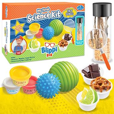 Imagem de Blippi Science Kit for Kids - 5 Experiments and STEM Activities with Scented Dough, Textured Balls, Magnifier - Explore The 5 Senses with Blippi - Sensory Lab Kit Toys for Boys Girls Ages 3+