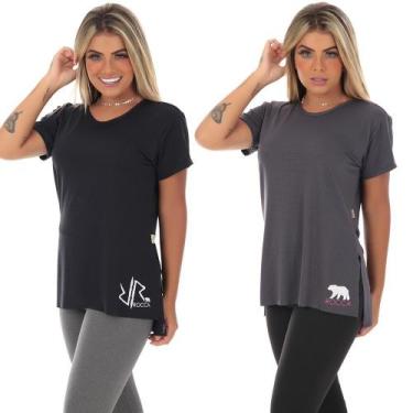 Imagem de Kit 2 blusas dry fit poliamida tapa bumbum - Click Mais Bonita ,  P, G