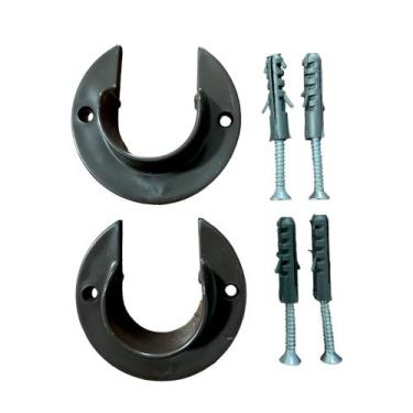 Imagem de Par de suporte flange 19mm em pvc para varão - varias cores - DECOR LÍ