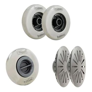 Imagem de 2 Dispositivos Dreno Ralo 1 Aspiração 2 Retornos Inox - Sodramar