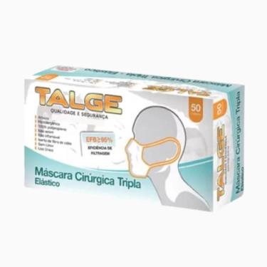Imagem de Kit 2 cx Mascara Descartavel Tripla Com Clipe Nasal Talge-200uni