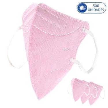 Imagem de 500 Máscaras de Criança Descartável KN95 Aileda Rosa Meninas