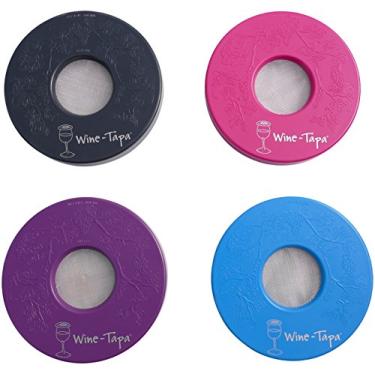 Imagem de Coberturas de vidro para beber taça de vinho - Mantém insetos e insetos longe ao ar livre - Conjunto de 4 capas de bebida antiderramamento, Malibu, 4