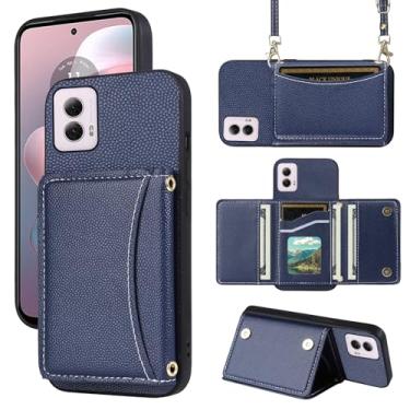 Imagem de Furill Capa de celular para Motorola Moto G Power 5G 2024 capa carteira com alça de ombro transversal e porta-cartão de crédito de couro com bolso flip bolso fino suporte acessórios para celular G5