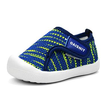 Imagem de Sapatos de bebê menino menina leve respirável infantil malha tênis sapatos aquáticos de praia antiderrapantes primeiros passos 6 9 12 18 24 meses, 2 - azul, 12-18 Months Infant