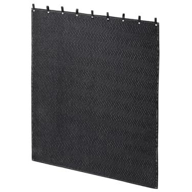 Imagem de MABOZOO Cobertor de som de estúdio, cobertor grande à prova de som com ilhós, grande cobertor de movimento resistente, divisor redutor de ruído para lavanderia acústica no porão da oficina (preto, 48