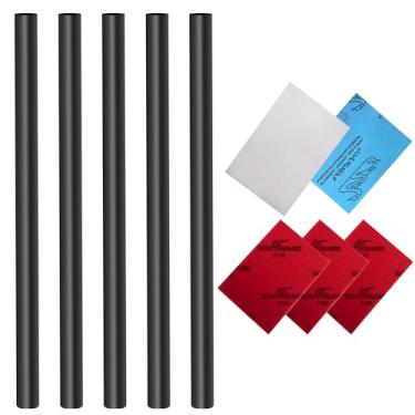 Imagem de Adnee Kit de reparo de base de esqui e snowboard - 5 peças de lixa Ptex e estrutura e 3 esponjas de lixa e raspador de metal para proteger o esqui e snowboard