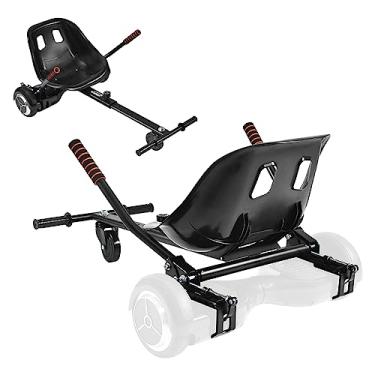 Imagem de Hishine Acessório de assento Hoverboard para prancha de flutuação de 16,5 a 25,4 cm, design atualizado sem necessidade de tiras de velcro, kit de conversão de kart para scooter de autoequilíbrio e transforma-se em carrinho Go