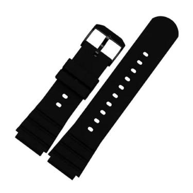 Imagem de Pulseira de relógio de silicone de borracha de 21 mm de substituição com fivela preta para Luminox séries Luminox 3000, 3900, 3100, 3200, 3400 e 3600, Luminox Navy Seal