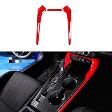 Imagem de BOLTRY Para Honda Civic de 11ª geração 2022 2023 2024 2025 Tiras laterais do painel de câmbio de marchas tiras decorativas do console central vermelho