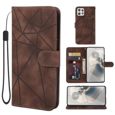 Imagem de Wanyuexes Capa para Motorola Edge 50, capa carteira Motorola Edge 50 Pro, couro com toque de pele, suporte para cartão de crédito, suporte para Motorola Edge 50 Pro 5G, marrom