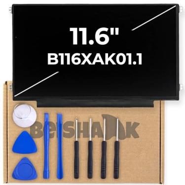 Imagem de Beishark Substituição de tela LCD brilhante de 11,6 polegadas B116XAK01.1 - Tela LED para laptop 1366x768 HD, sem toque, EDP 40 pinos - adequado para Asus Chromebook C213N, HP Chromebook 11