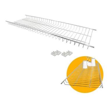 Imagem de Escorredor Copos Simples P/ Embutir 77cm Fixo Cromado R220 - XF