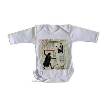 Imagem de body nenê criança roupa bebê manga longa Hieróglifos Star Wars - Empór